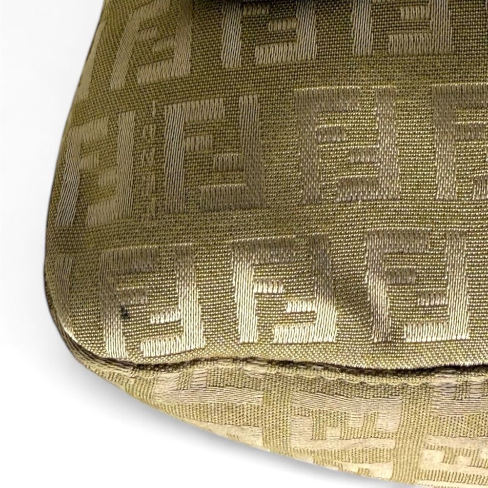 Authentic FENDI Mama Beige Monogram FF Zucchino Canvas Single Shoulder B… - Picture 10 of 16